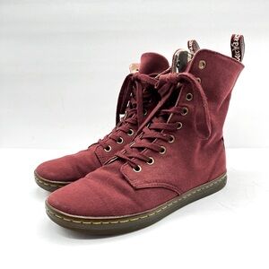 Dr Martens Women’s Size 8 Red/Cranberry Stratford Fold Over Boots Casual Moto